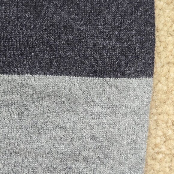 Cashmere Cotton Colorblock Scarf Neutral Colors - Picture 7 of 11